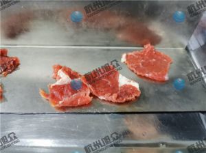 感謝客戶反饋，230A小型切魚片機(jī)切牛肉片效果
