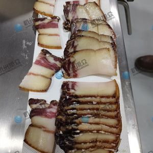 多功能切片機，現場試機切4mm熏肉，效果滿意！